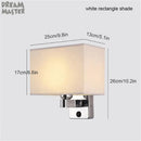 Axyaa Vintage Industrial Oval Lampshade Wall Sconce for Bedroom Reading