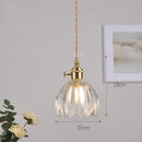 Axyaa Flower Glass LED Pendant Copper Hanging Light for Bedroom Dinning Room