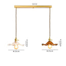 Axyaa Nordic Green Glass Pendant Light with Copper Knob Switch