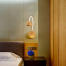 Axyaa Nordic Wood Wall Light 5W LED Bedside Reading Lamp