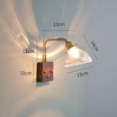 Axyaa Nordic Copper Wall Sconce LED Wall Lamp Wood Canopy Switch