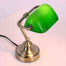 Axyaa Retro Green Glass Mini Table Lamp for Home and Office Settings