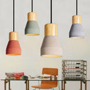 Axyaa Minimalist Concrete Pendant Light - LED E27 Nordic Hanging Fixture