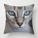 Axyaa Cat Face Print Throw Pillow Cover for Home Sofa Decor
