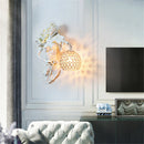 Axyaa Gold Luxury Crystal Wall Lamp for Elegant Indoor Lighting