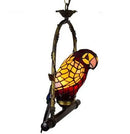 Axyaa Tiffany Style Parrot Lamp: Colorful Stained Glass Chandelier for Dining Room