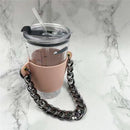 Axyaa PU Leather Water Bottle Holder With Strap - Stylish Beverage Cover