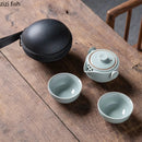 Axya Ceramic Tea Set for Modern Home Decor and Travel