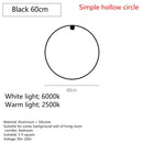 Axyaa Black Round LED Wall Light: Modern Nordic Living Room Decor.setOnAction Lamp