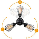 Axyaa Industrial Vintage Ceiling & Wall Lights: Metal Iron Cages for Living Room & Bedroom