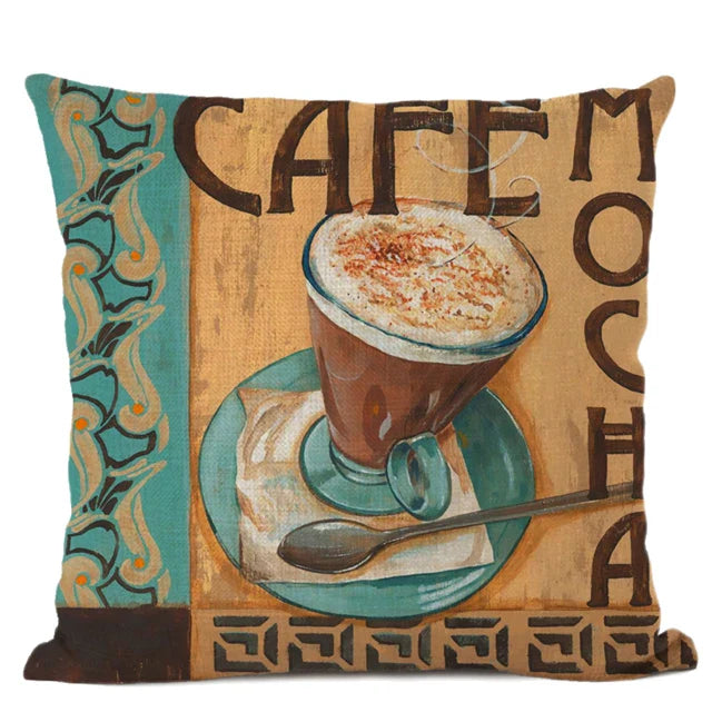 Axyaa Coffee Beans Cushion Cover - 45x45CM