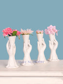 Axyaa Abstract Character Ceramic Vase, Modern Home Decor & Flower Arrangement Accessory