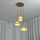 Axyaa Glass LED Pendant Lights: Modern Nordic 3 Heads Hanging Lamp for Home, Restaurant, Bar