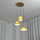 Axyaa Glass LED Pendant Lights: Modern Nordic 3-Head Fixture for Home Dining, Cafe & Bar