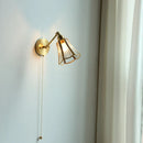 Axyaa Copper Wall Sconce LED Stair Light Glass Nordic Modern Wall Lamp