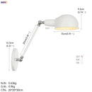 Axyaa Retro Loft Industrial Wall Lamp LED Light - Black Swing Arm Wall Sconce