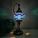 Axyaa Turkish Mosaic Table Lamp: Handcrafted Vintage Art Deco Glass Bedside Light
