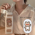 Axyaa Kawaii Shaker Water Bottle with Straw Sticker  ]];