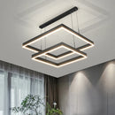 Axyaa Modern Square Ceiling Chandelier LED Pendant Lamp for Living and Dining Room