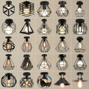 Axyaa Retro Iron Ceiling Lamp for Living Room, Modern Nordic Black Fixture