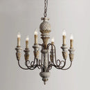 Axyaa Vintage Rustic Chandelier in Antique White for Elegant Home Lighting