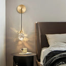 Axyaa Crystal Copper Wall Lamp Modern Background Hanging Line Lighting
