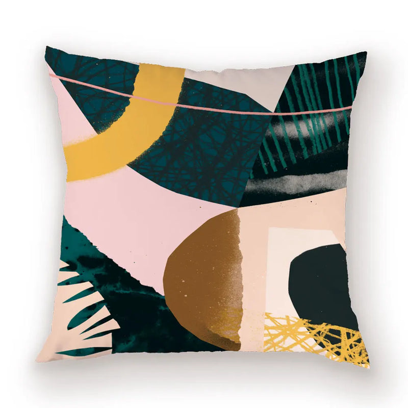 Axyaa Abstract Splice Pattern Pillow Case Bohemian Cushion Cover