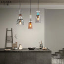 Axyaa Nordic LED Glass Pendant Lights for Bedroom Living Room Bar Cafe