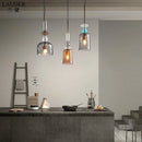 Axyaa Colorful Nordic LED Glass Pendant Light for Modern Living Room and Cafe