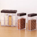 Axyaa Spice Storage Jars Set, Transparent Double-Sided Opening Containers