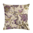 Axyaa Bird Print Cotton Linen Cushion Cover 45X45cm
