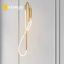 Axyaa Nordic Golden LED Wall Light 360° Adjustale Sconces Fixture