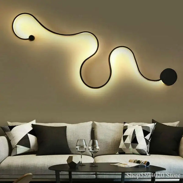 Axyaa Snakelike LED Wall Lamp for Living Room Bedroom Lighting