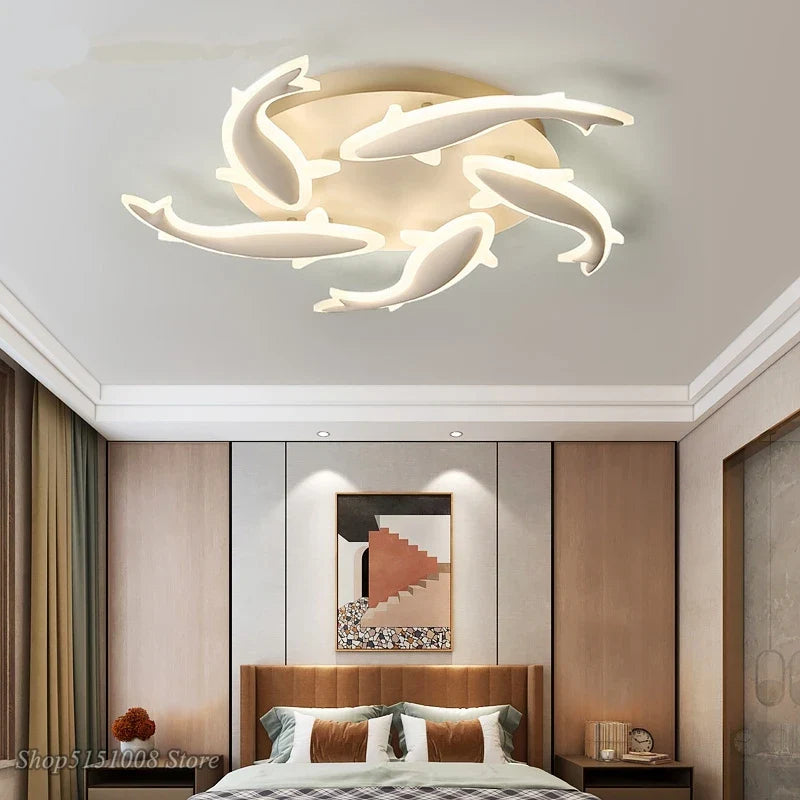 Axyaa Modern Nordic LED Fish Ceiling Light for Living Room and Bedroom