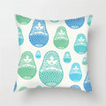 Axyaa Cartoon Doll Pattern Polyester Cushion Cover for Home Decor