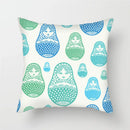 Axyaa Cartoon Doll Pattern Polyester Cushion Cover for Home Decor