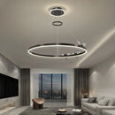 Axyaa Modern Gold Coffee Black Butterfly Chandelier with Rings Home Lighting