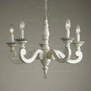 Axyaa Wooden Chandelier: Nordic French Style Lighting for Kids Room & Kitchen