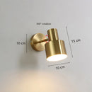 Axyaa Black Gold Luxury Nordic Up Down Wall Lamp Sconce E27