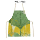 Tropical Jungle Print Kitchen Apron, Axyaa Plant Leaves Chef Bib for Kids Men Women