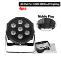 Axyaa 7X12W RGBW / 7x18W RGBWA+UV LED Flat Par Light - Ultra-Quiet, Portable Brightness