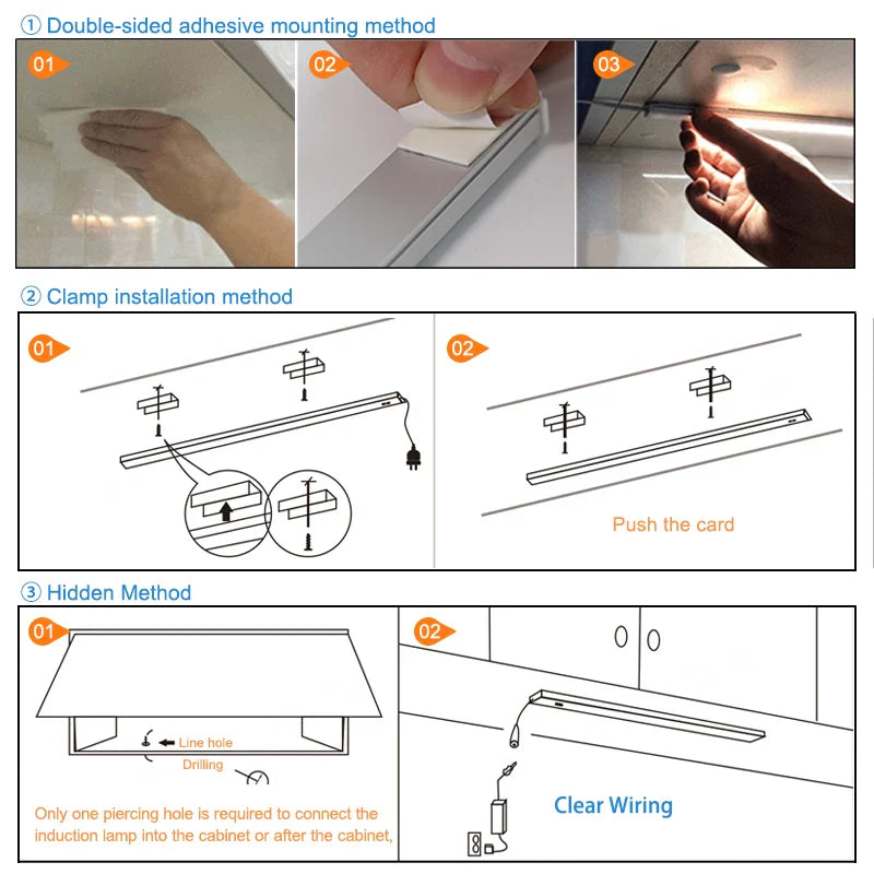 Axyaa Under Cabinet LED Light with Hand Sweep Switch