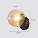 Axyaa Nordic Moon Iron Glass Wall Lights E27 Applique Murale Wood Stairs LED