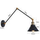 Axyaa Vintage Industrial Wall Sconce E27 LED Wall Lamp Copper Black