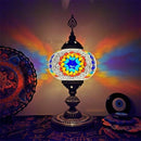 Axyaa Vintage Mosaic Glass Table Lamp Handcrafted Art Deco Bedside Night Light