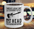 Axyaa Guitarist Magic Mug - 320ml Ceramic Coffee for Music Lovers