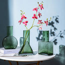 Axyaa Geometric Relief Glass Vase Hydroponics Flower Pots Desk Decor Floral Vases