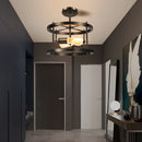 Axyaa Round Iron Ceiling Lamp for Home Decor