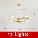 Nordic Glass Ball Chandelier Light by Axyaa - Modern Spotlight Pendant Lamp