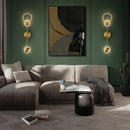 Axyaa Nordic Luxury LED Wall Lamp for Bedroom, Black/Gold Iron, Creative Sconce